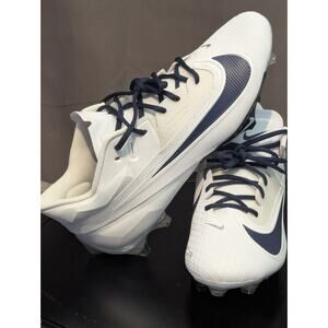 Nike Mens 13 Vapor Edge Elite 360 2 Football Cleats White Navy Blue FD5713-103